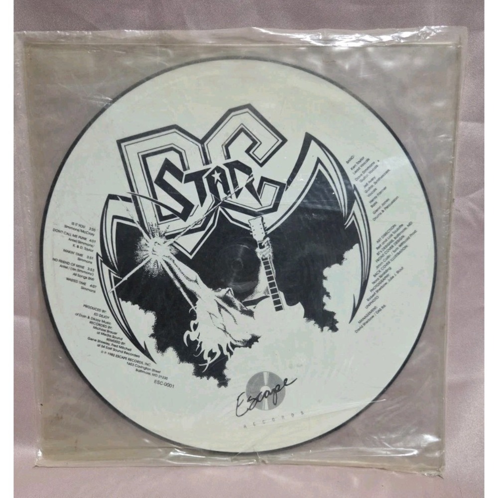 DC Star Picture Disc Vinyl LP 1982 Escape Records